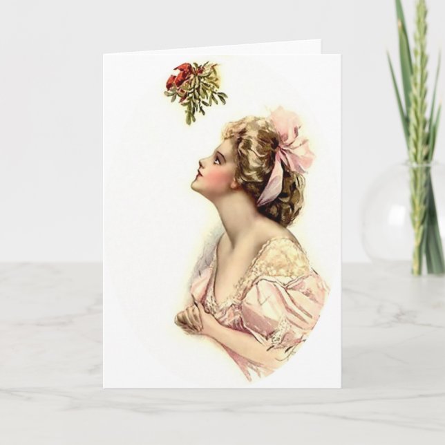 Vattnet under Mistletoe Helgkort (Framsida)