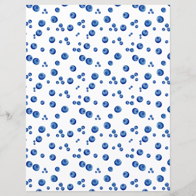 Vattnfärg Blåbär vitt (Framsida)