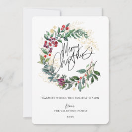 Vattnfärg jul Doodle Wandele Julkort