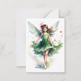 Vattnfärg Jul Fairy Anteckningskort