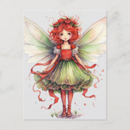 Vattnfärg Jul Fairy Vykort