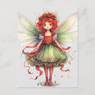 Vattnfärg Jul Fairy Vykort