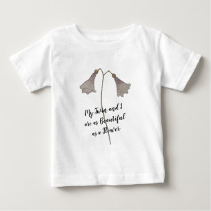 Vattnfärg Vackert, 2-blomma T Shirt