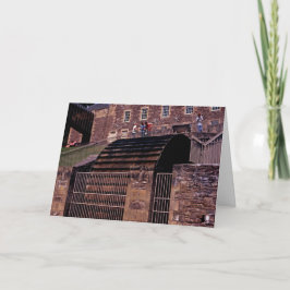 Vattnhjul New Lanark Scotland-vykort Kort