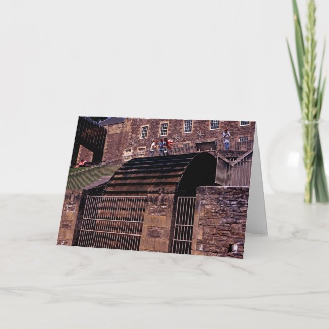 Vattnhjul New Lanark Scotland-vykort Kort (Framsida)