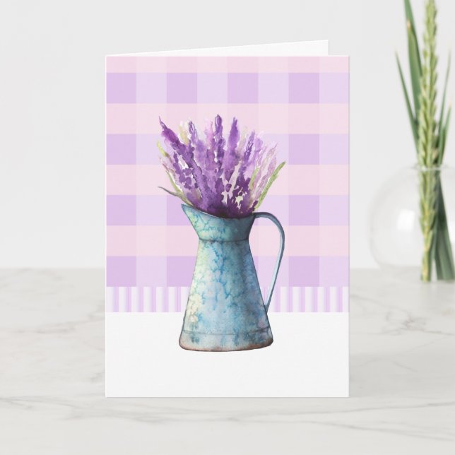 Vattningskanna med Lavendel Kort (Framsida)