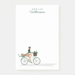Vattoljuren Lovin flicka som rider en cykel Post-it Block