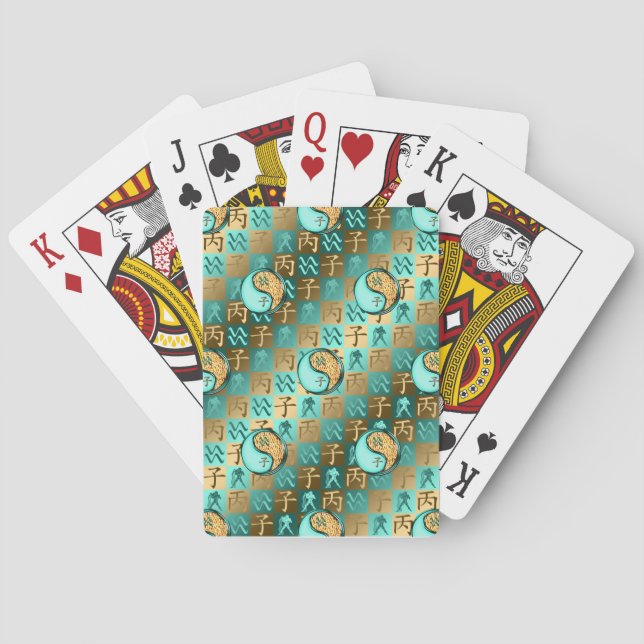 Vattumannen & Eldråtta Casinokort (Baksidan)