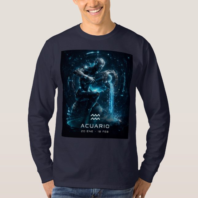 Vattumannen , horoskop,  t shirt (Framsida)
