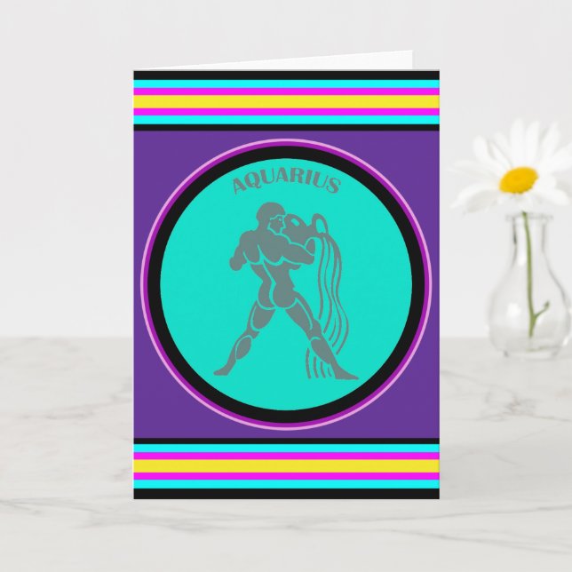 Vattumannen Lyckönskningskort Kort (Liten växt)