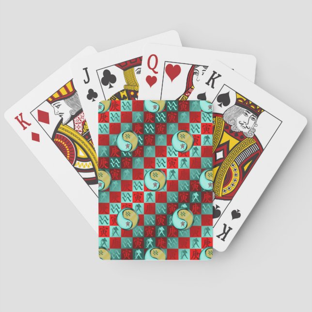 Vattumannen & Metall Tigern Casinokort (Baksidan)