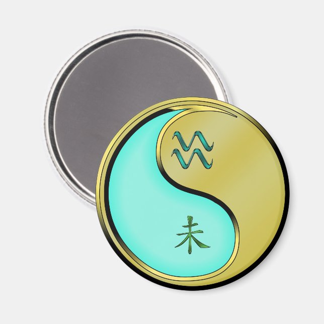 Vattumannen & Metallgeten Magnet (Front/Back)