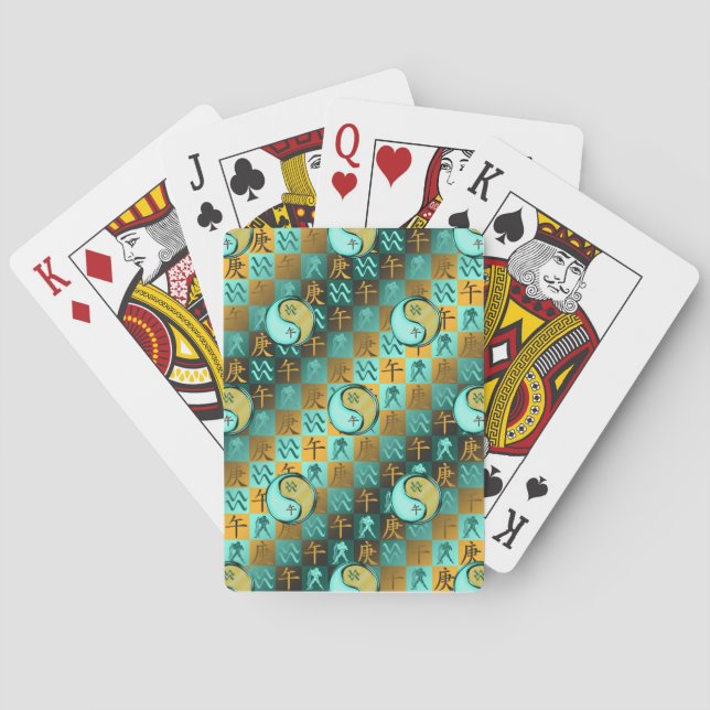 Vattumannen & Metallhästen Casinokort (Baksidan)