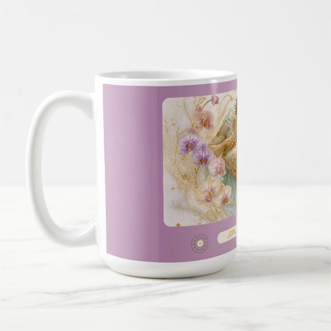 Vattumannen Orkidé Art Nouveau-mugg Kaffemugg (Vänster)