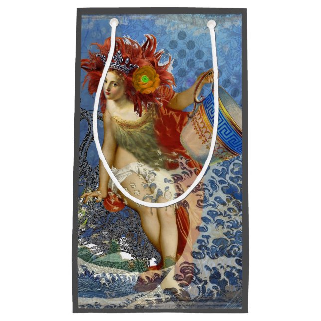 Vattumannen Siren Gotisk Blå Konst (Framsidan)