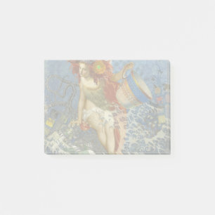 Vattumannen Siren Gotisk Blå Konst Post-it Block