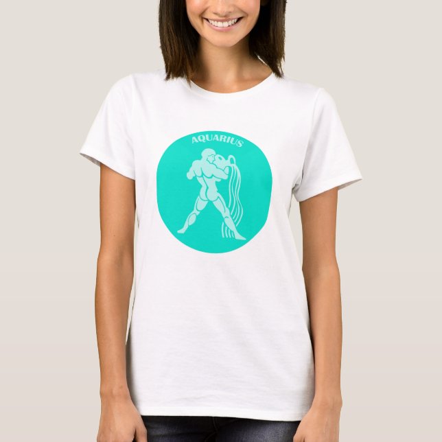Vattumannen, Stjärntecken, Horoskop, Astrologi T Shirt (Framsida)