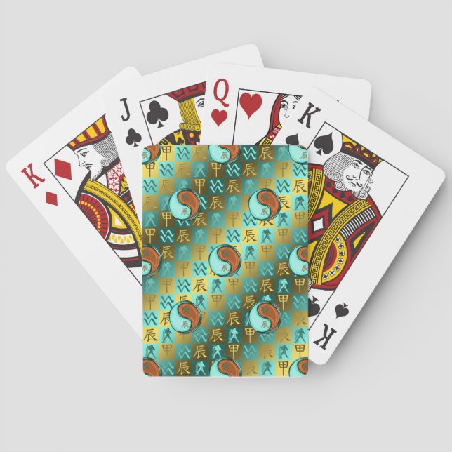 Vattumannen & Trädragon Casinokort (Baksidan)