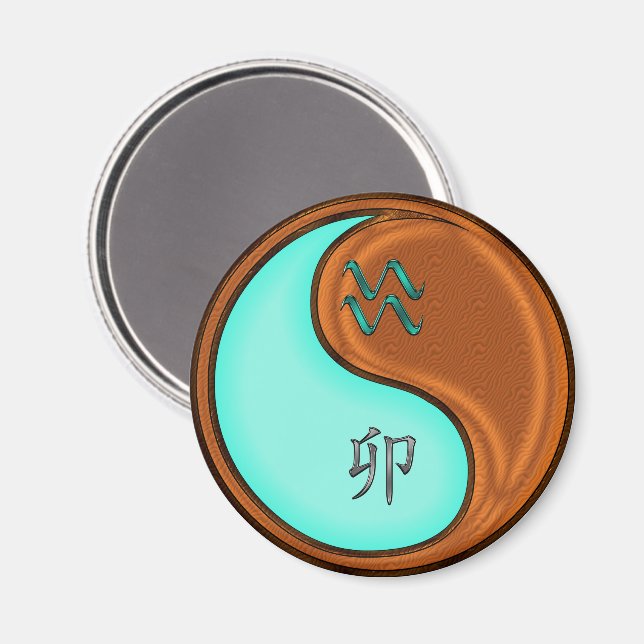 Vattumannen & Träkanin Magnet (Front/Back)