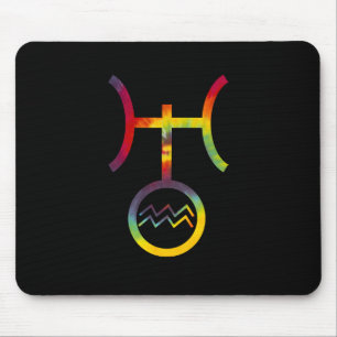 Vattumannen Uranus Planet Symbol Tie Dye Musmatta
