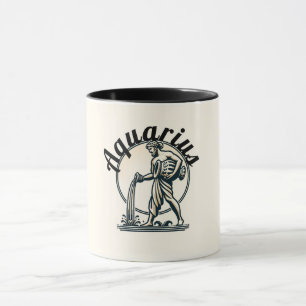 Vattumannen Vattenspridaren Vintage Zodiak Mugg