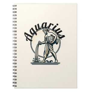 Vattumannen Vattenspridaren Zodiak Vintage Anteckningsbok
