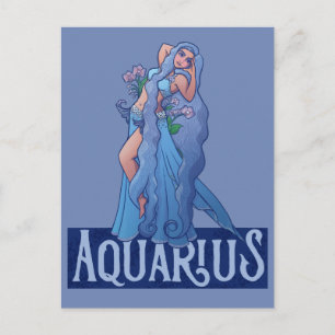 Vattumannen Zodiak Gudinna Magdansare Konst Födels Vykort