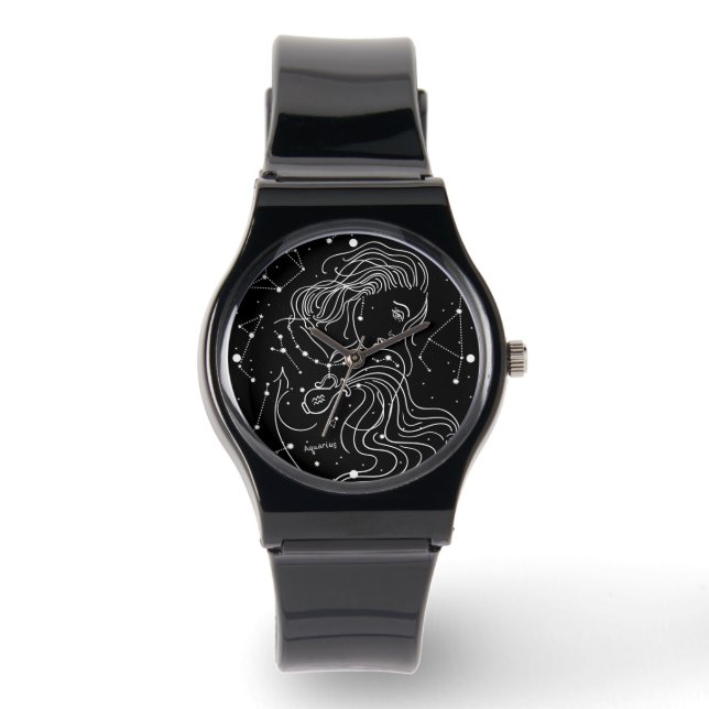 Vattumannens flickas stjärntecken armbandsur (Framsida)