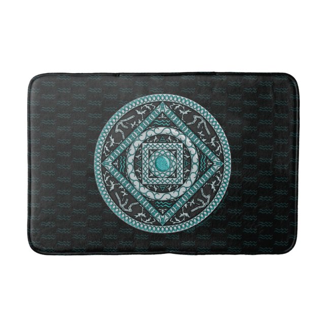 Vattumannens Mandala Baddräksmatta Badrumsmatta (Framsidan)