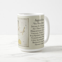 Vattumannens stjärntecken Antik Astronomisk Karta Kaffemugg