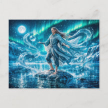 Vattumannens stjärntecken med månbelyst Vattenmagi