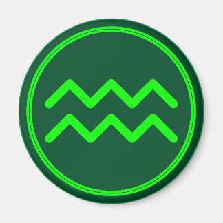 Vattumannens stjärntecken symbol grön kontrast magnet