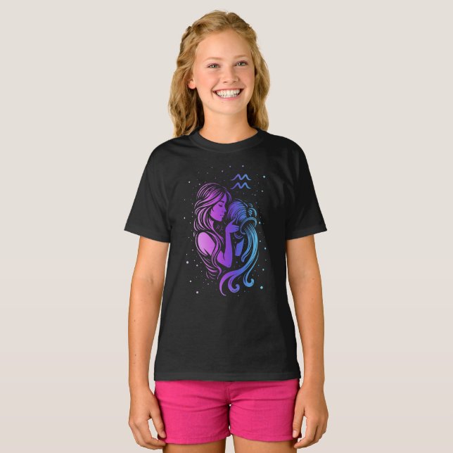 Vattumannens stjärntecken T-shirt (Hel framsida)