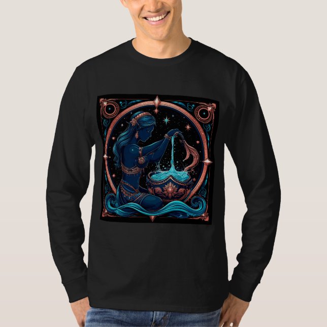 Vattumannens stjärntecken t shirt (Framsida)