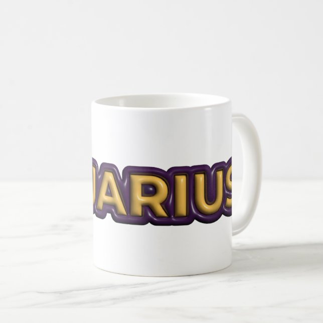 Vattumannens stjärntecken textdesign kaffemugg (Framsida höger)