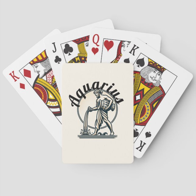 Vattumannens stjärntecken Vintrig Zodiak Casinokort (Baksidan)