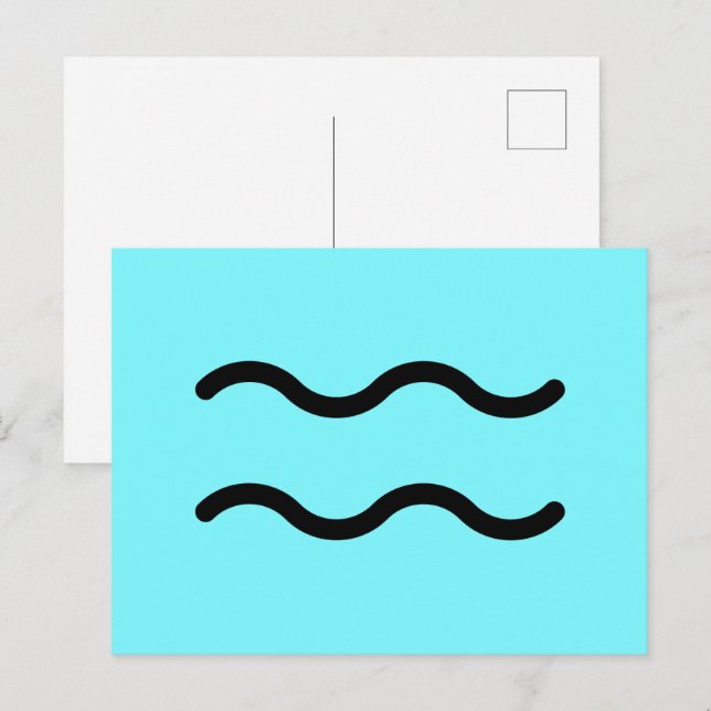 Vattumannens vykort (Fram/baksida)