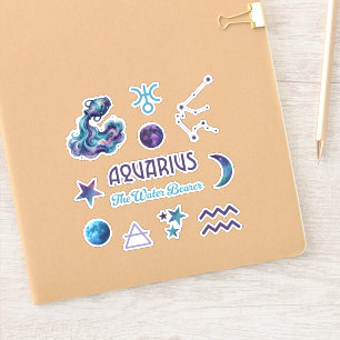 Vattumannens Zodiakdekaljsamling Klistermärken