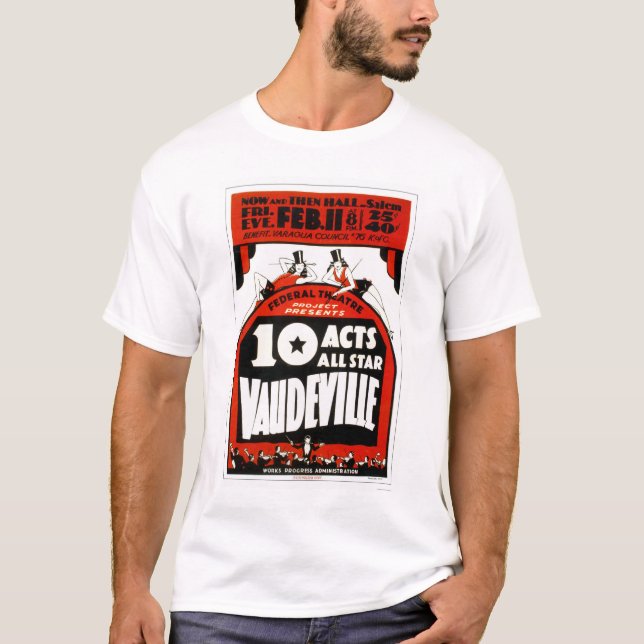 Vaudeville all stjärna 1938 WPA T Shirt (Framsida)