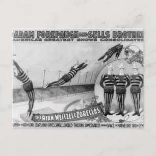Vaudeville, Circus-program Vykort