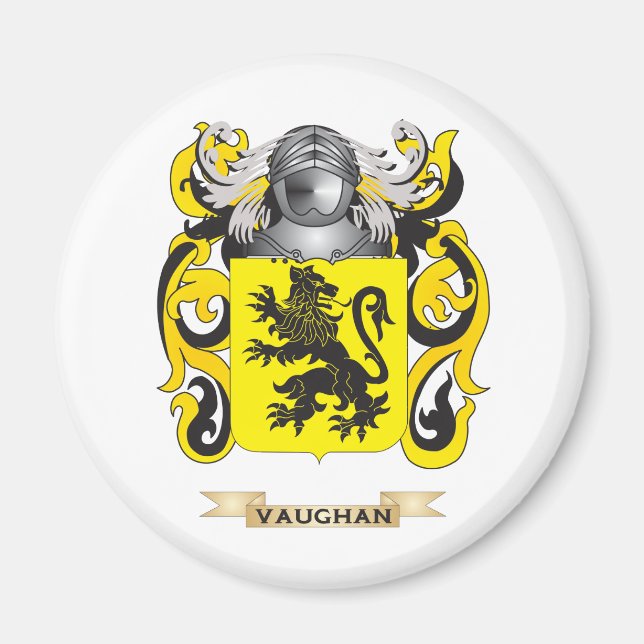 Vaughan Family Crest (Jackande av Arm) Magnet (Framsidan)