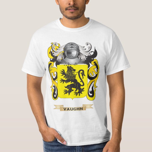 Vaughn familjvapensköld (vapenskölden) tee shirt (Framsida)