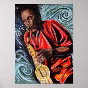 Vaughn och hans Sax Poster