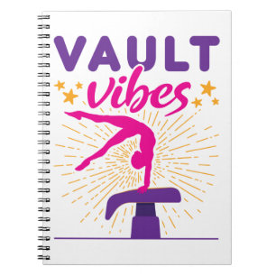 Vault Vibes Gymnastics Gymnast Girls Anteckningsbok