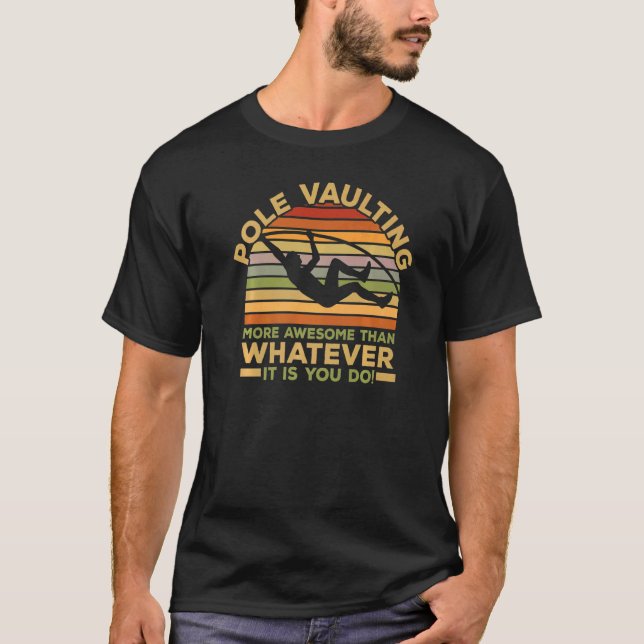 Vaulterspår för Retro-poler och vaultstolpe för Fä T Shirt (Framsida)