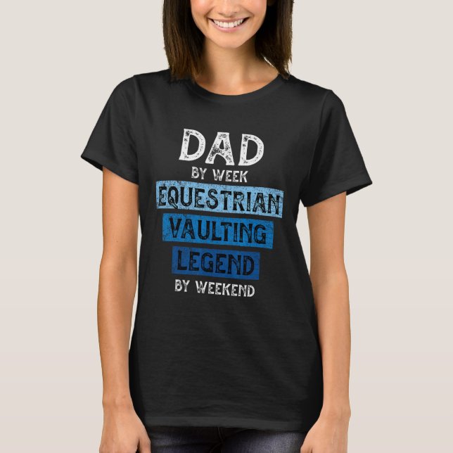 Vaulting Far Pappa Equestrian Riding Gift T Shirt (Framsida)