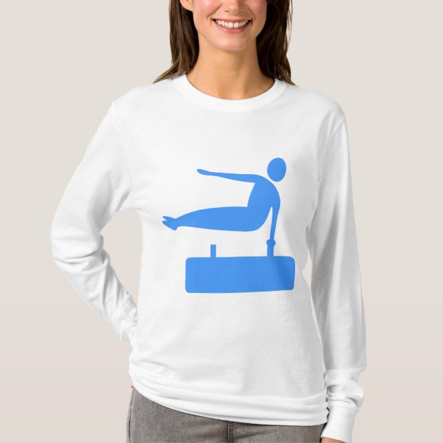 Vaulting Figur - Baby blue T-shirt (Framsida)