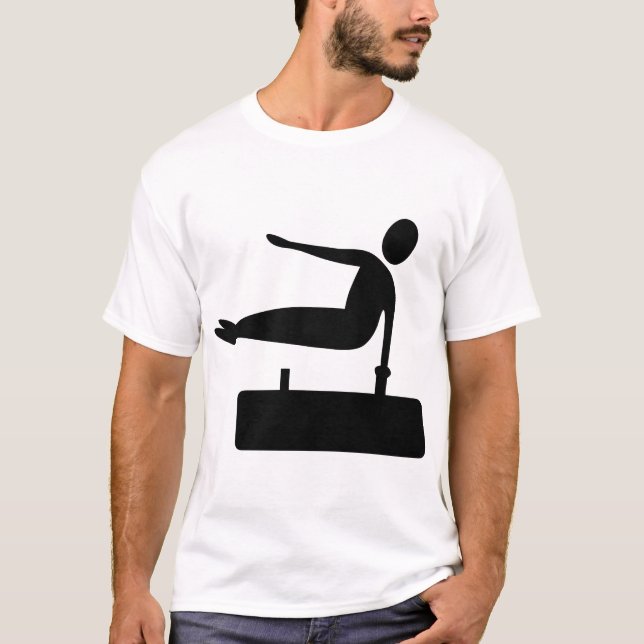 Vaulting Figur - Black T-shirt (Framsida)