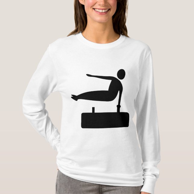 Vaulting Figur - Black T Shirt (Framsida)