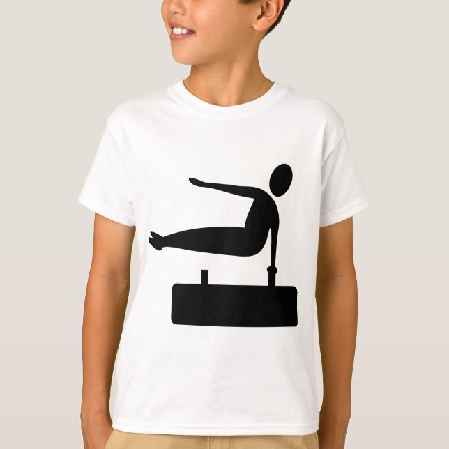 Vaulting Figur - Black T-shirt (Framsida)